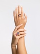 18Κ Rose Gold Ring with Pear, Heart and Oval Sapphire and Diamond