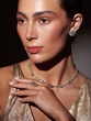 18K White Gold Necklace with Brilliant and Baguette Diamonds
