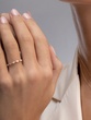 18K Rose Gold Ring with Marquise Cut Diamonds