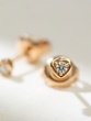 Gold Earrings K18 with Brilliants
