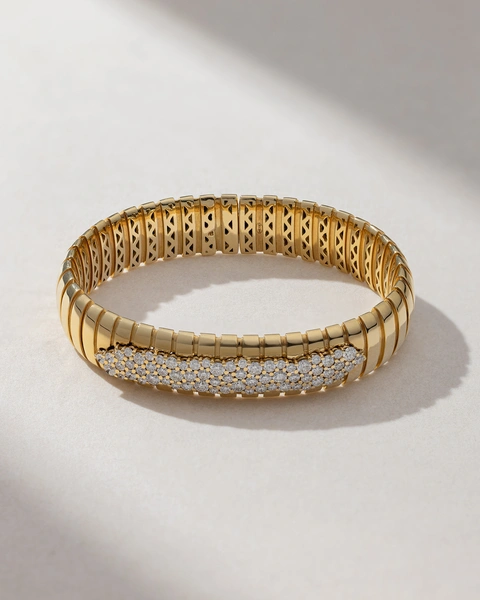 Radiant Bracelet in 18K Yellow Gold with Brilliant-Cut Diamonds