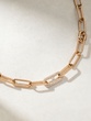 18K Rose Gold Chain Necklace with Brilliant and Baguette Diamonds