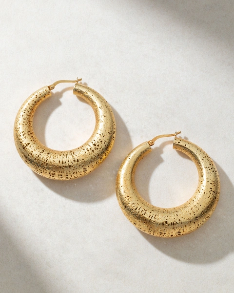 18K Yellow Gold Hoops