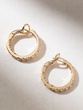 18K Rose Gold Hoops with Brilliant Diamonds