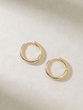 Yellow Gold Hoop Earrings K18