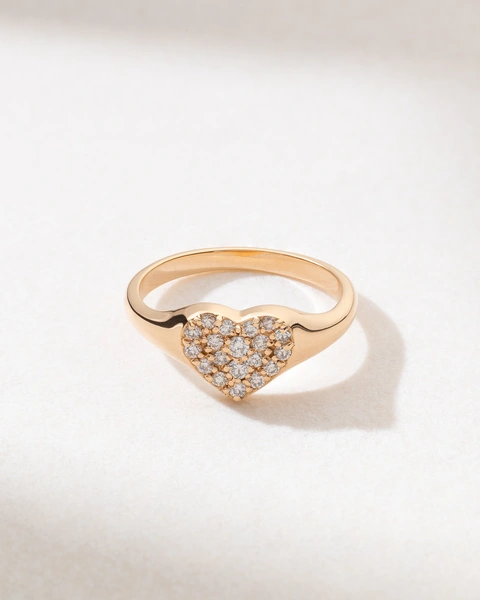 18K Rose Gold Diamond Chevalier Ring