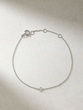 18K White Gold Bracelet with Miniature Cross