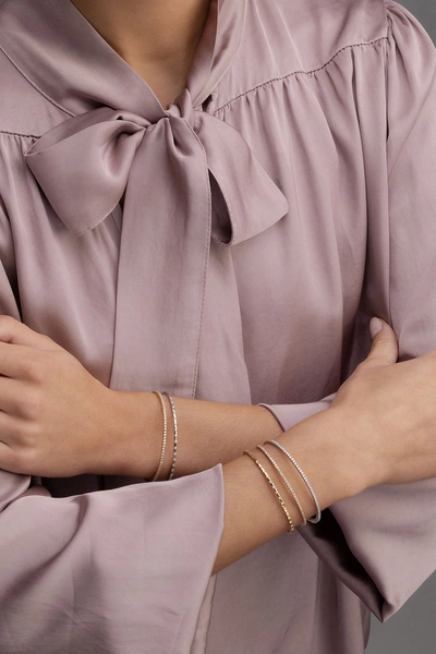 18K Rose Gold Cuff Bracelet with Brilliant Diamonds