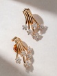 18K Rose Gold Flower Bouquet Earrings with Diamonds