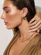 18K Rose Gold Chain Necklace with Brilliant and Baguette Diamonds