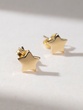 18Κ Star shaped Yellow Gold Earrings