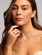 18K Rose Gold Ring with Diamond Drops - Image 3