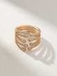 18Κ Rose Gold Diamond Ray Ring