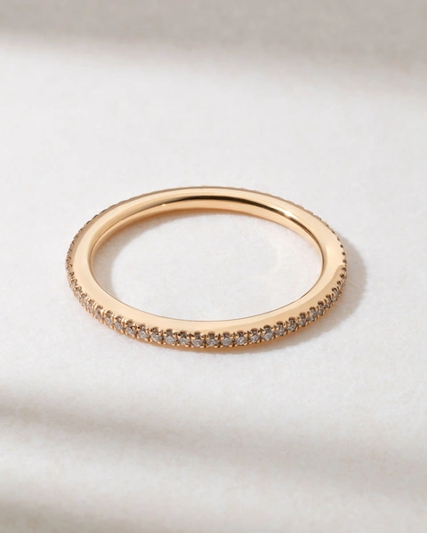Dainty Eternity 18K Rose Gold Ring