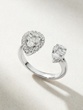 18K White Gold Ring with Diamond Drops