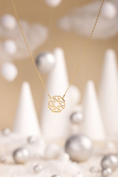 Vintage Κολιέ με Οκτάγωνο Παντατίφ