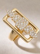 18K Yellow Gold Spear Ring with Diamonds
