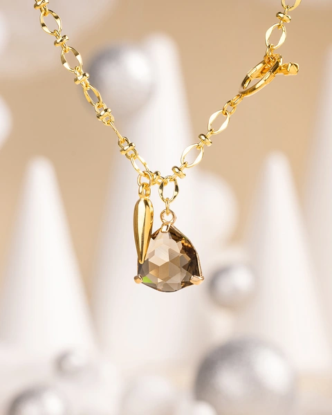 Necklace with Brown Stone