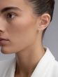 Yellow Gold Hoop Earrings Κ18 with Brilliant Diamonds and Stars