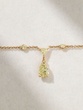 18K Rose Gold Necklace with Fancy Yellow Diamonds