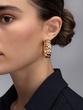 Yellow Gold Hoop Earrings K18