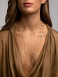 18K Yellow Gold Long Chain with Diamonds