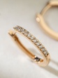 18K Rose Gold Small Hoop Earrings with Brilliants