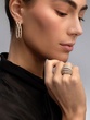 Impressive 18K Rose Gold Ring with Diamond Layers