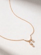 18K Rose Gold Necklace with Floating Diamonds - Image 1