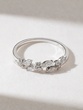 18K White Gold Ring with Brilliant and Marquise Diamonds