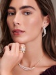 Fireworks Rose Gold Earrings K18 with Diamonds