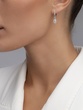 18Κ White Gold Drop Earrings with Pear Shaped and Brilliant cut Diamonds