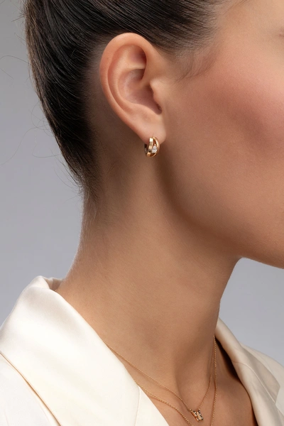 18K Rose Gold Hoop Earrings with Pear Shaped diamonds