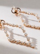 18k Rose Gold Lace Earrings with Brilliant and Fancy Diamonds