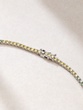 Colorful Diamond Tennis Necklace in 18K White Gold
