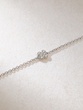 18K White Gold Bracelet with Dainty Diamond Pendant