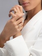 18K Rose Gold Band Ring with Three Marquise Diamonds