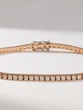 18K Rose Gold Tennis Bracelet with Brilliant cut Diamonds