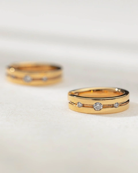 18K Rose Gold Earrings with Brilliant Cut Diamonds