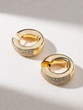 18 Karat Yellow Gold Hoop Earrings with Brilliant Diamonds
