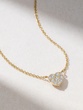 18K Yellow Gold Heart Pendant with Diamonds - Image 1