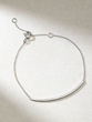 18K White Gold Bracelet with Diamond Row