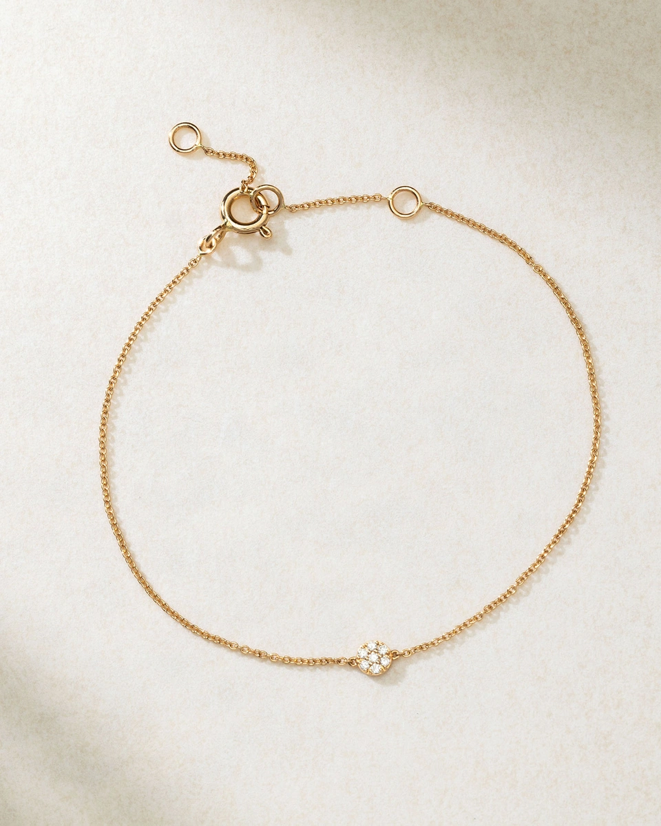 Βραχιόλι Ροζ Χρυσό Κ18 Με Μπριγιαντένια Σφαίρα