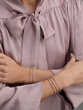 18K Rose Gold Cuff Bracelet with Brilliant Diamonds