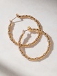 18K Rose Gold Hoops with Brilliant Diamonds - Image 2