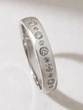 18K White Gold Band Ring with Brilliant Diamonds