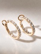 18K Rose Gold Hoops with Brilliant Diamonds