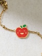 Bracelet in Yellow Gold K18 with Colorful Enamel Fruit