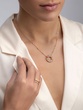 18K Rose Gold Necklace with Diamonds and Rainbow Sapphires