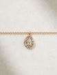 Dainty Rose Gold Bracelet with Pear Shaped Diamond and Brilliants